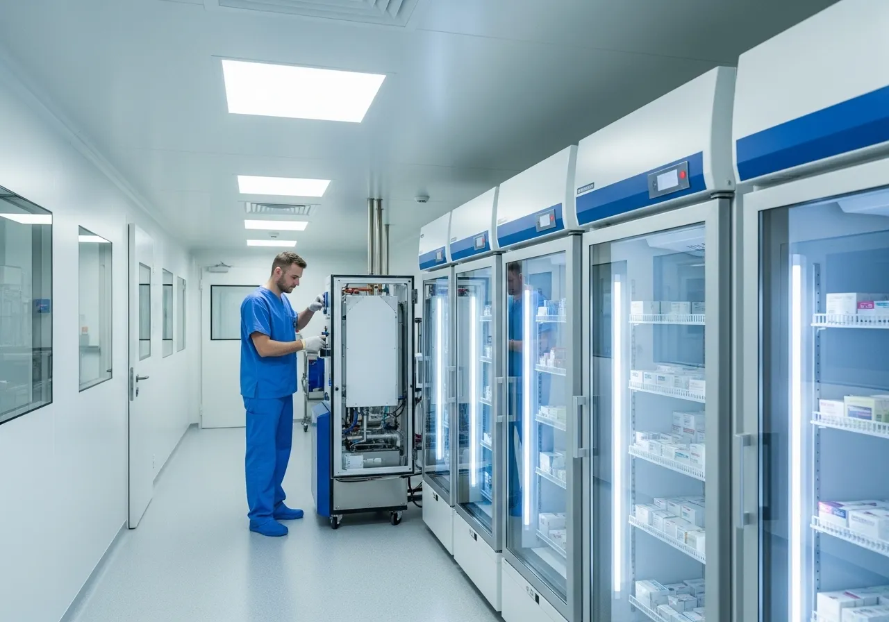 dépannage refroidisseur pharmacie, froid médical laboratoire, panne eau glacée médicament, technicien froid médical 77, température contrôlée Meaux