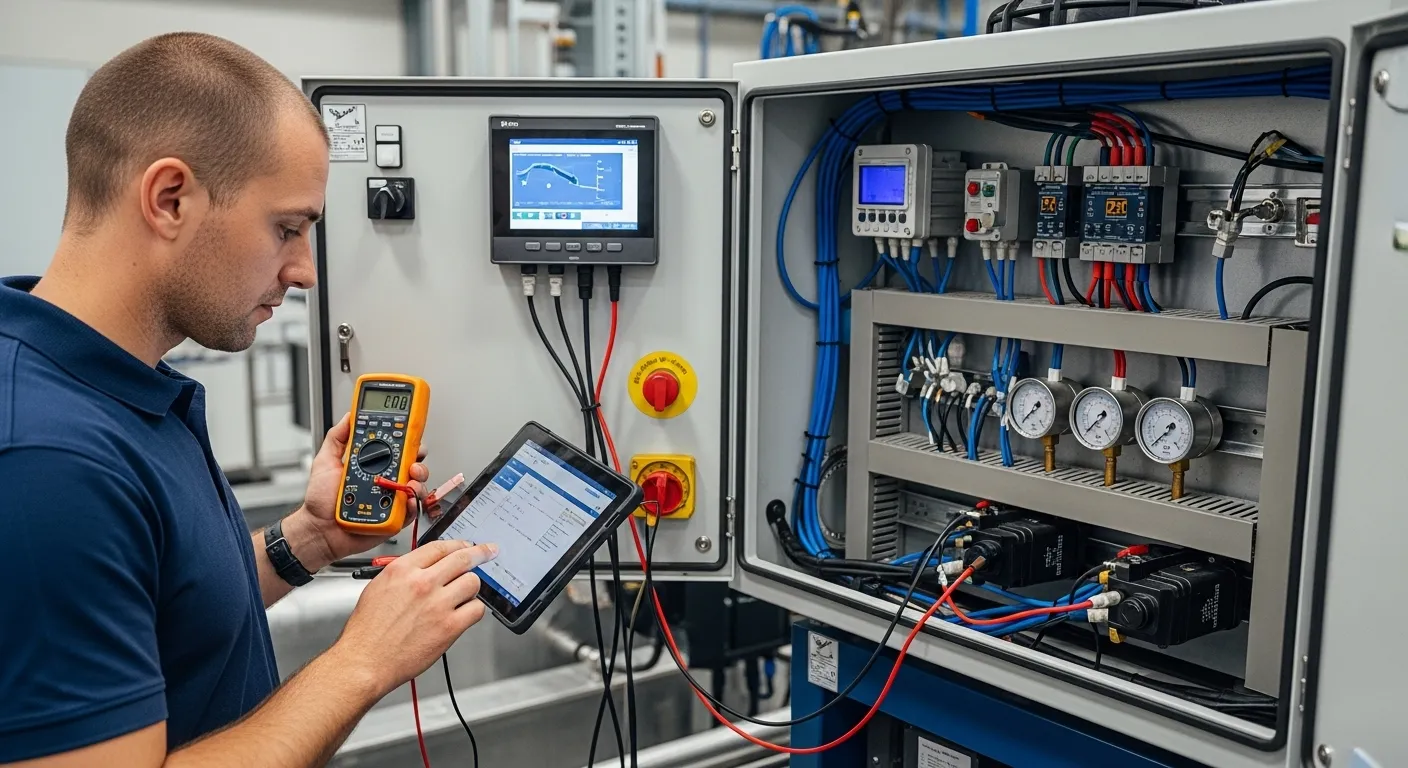 diagnostic panne refroidisseur, analyse circuit frigorifique, contrôle hydraulique froid industriel, détection panne eau glacée, technicien Meaux Coulommiers