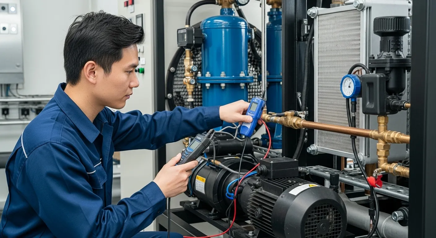 contrôle compresseur refroidisseur, vérification pompe chiller, maintenance échangeur eau glacée, entretien industriel groupe froid 77

