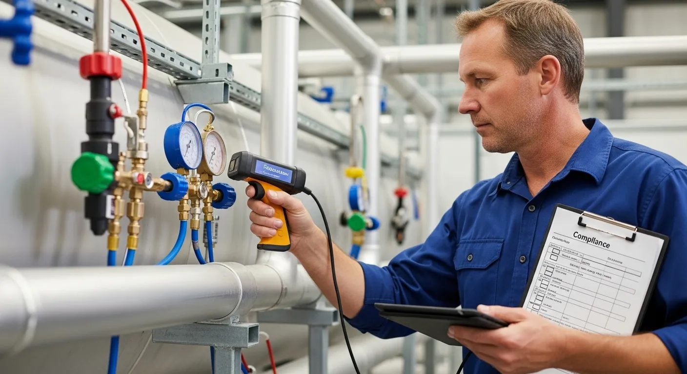 contrôle étanchéité F-Gas, entretien fluide frigorigène, conformité gaz fluorés 77, registre équipement frigorifique, certificat étanchéité froid