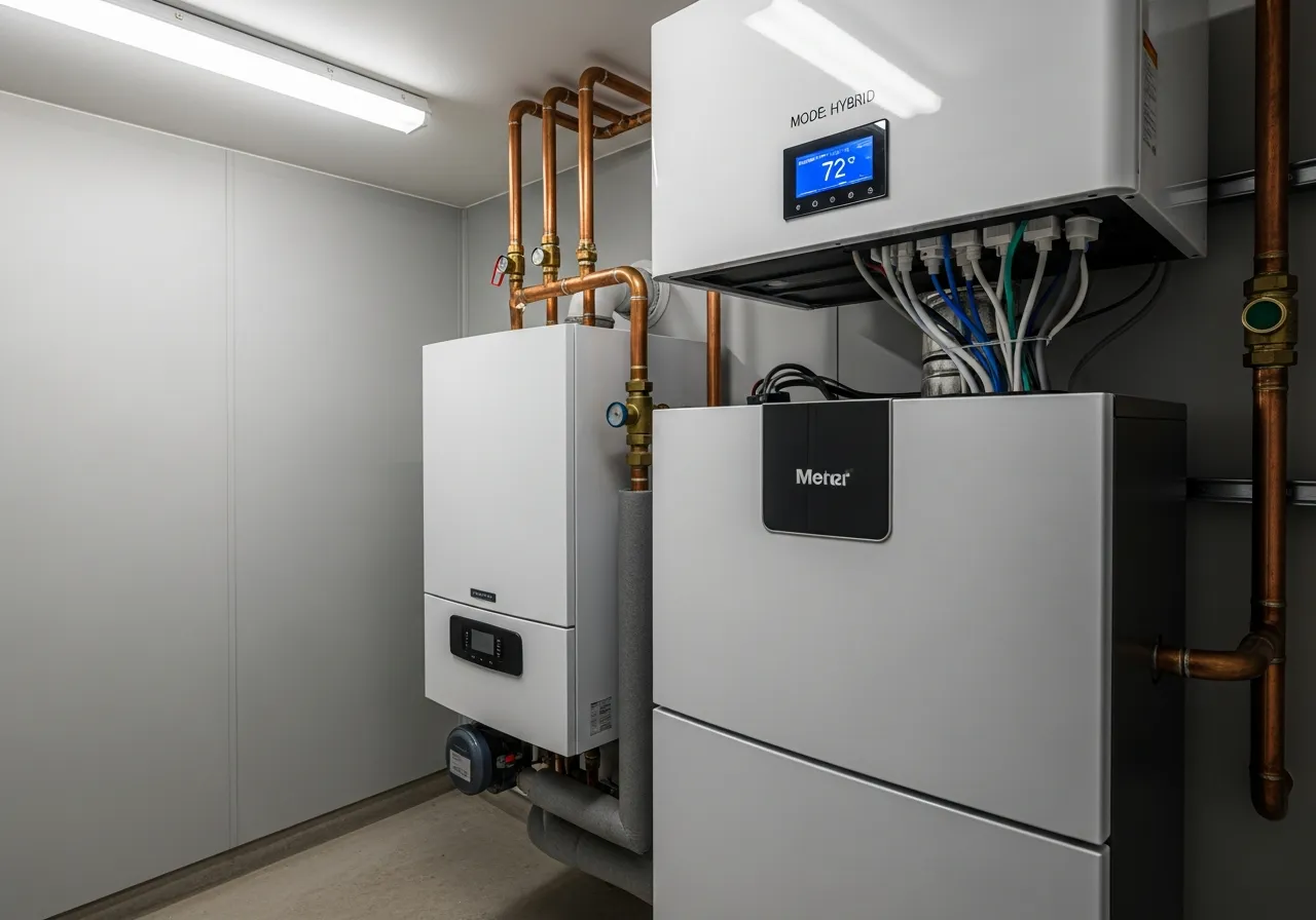 Installation de Pompe à Chaleur Hybride : La sécurité du gaz et l’économie de la PAC combinées